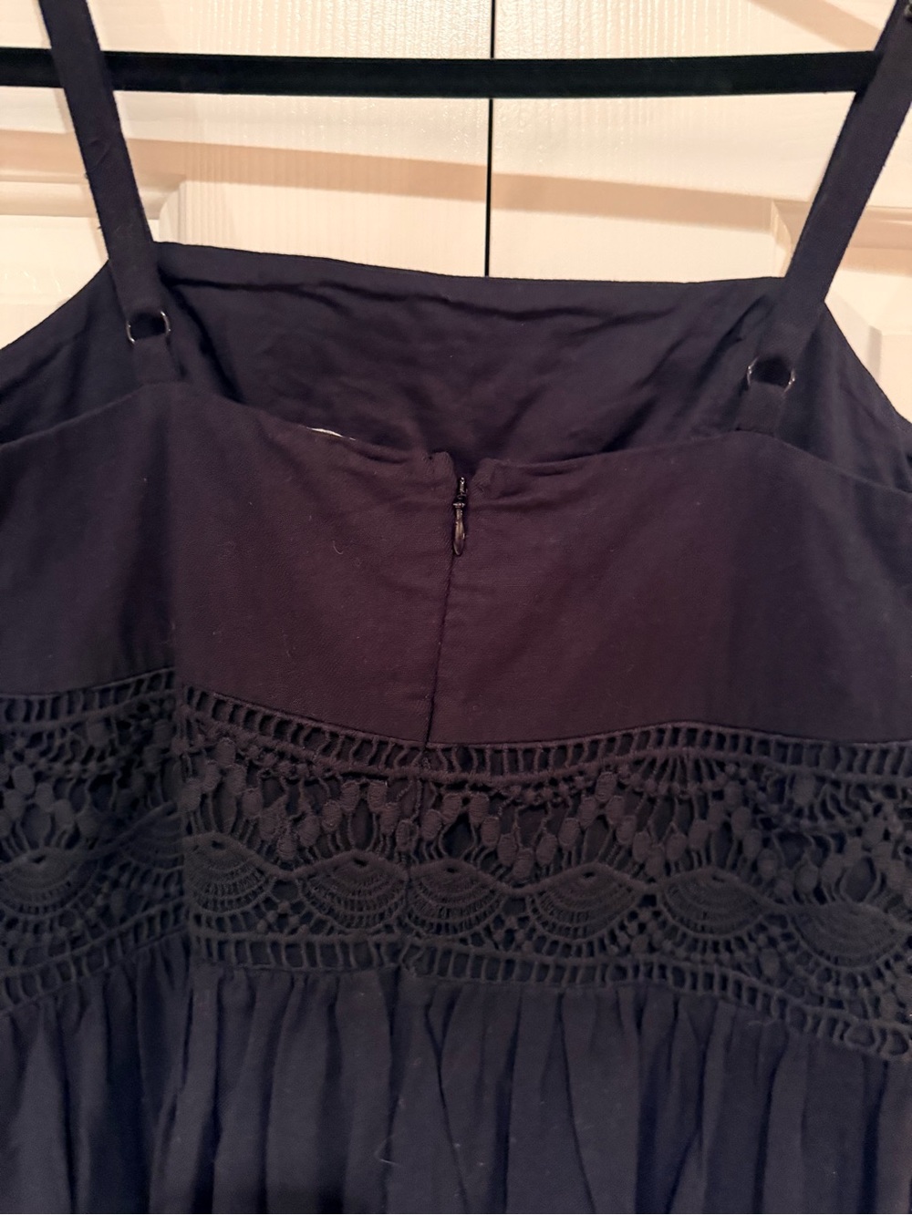 INC Black Smocked Waist Midi Sleeveless Dress - Picture 3 of 5